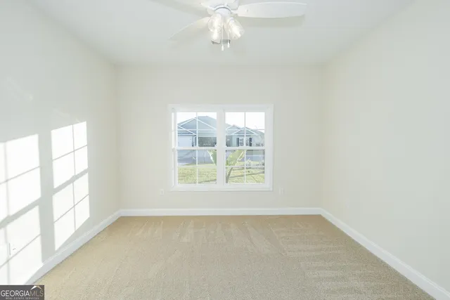 an empty room with a window