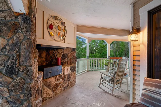 a view of outdoor space with seating area