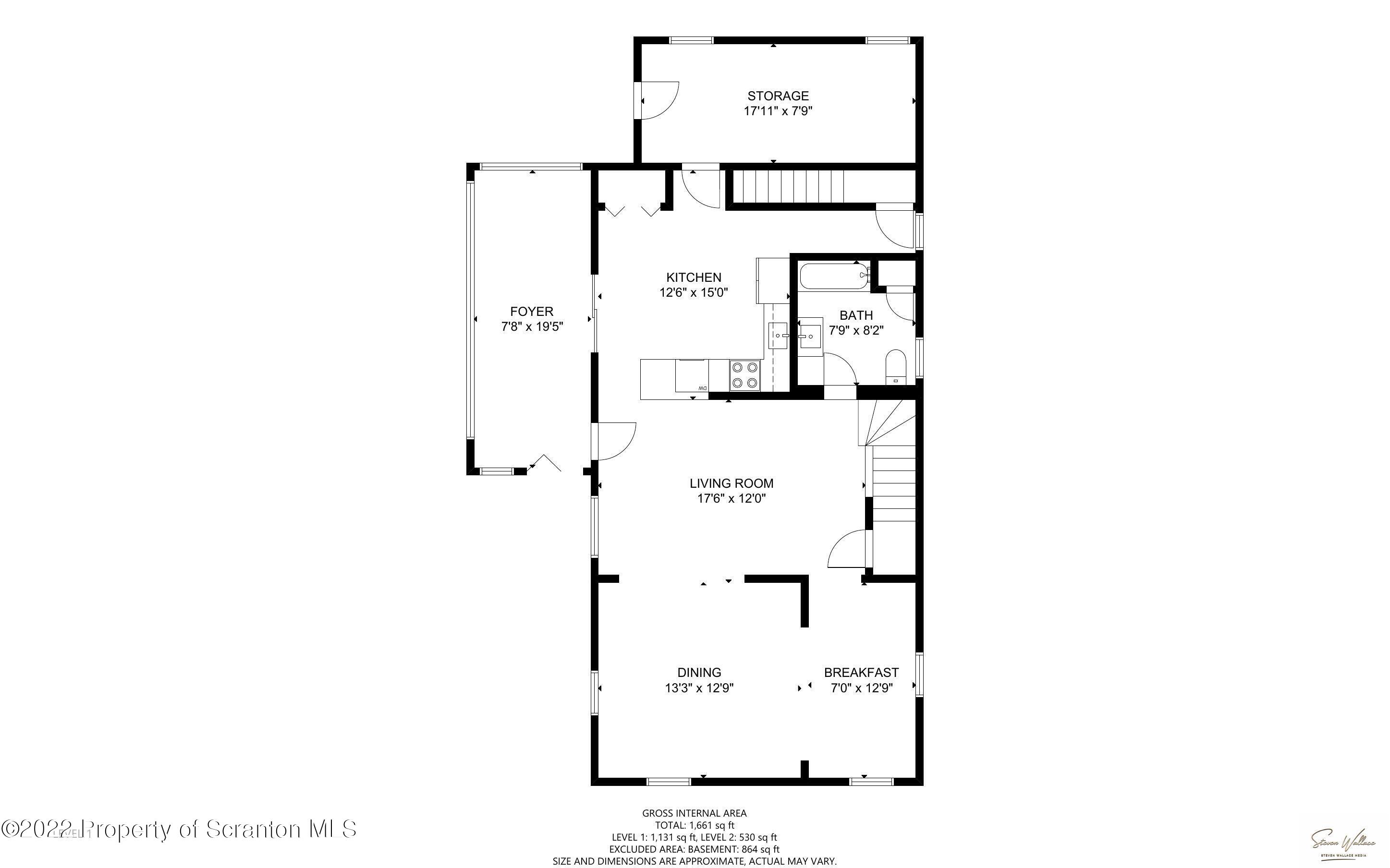 115 West High Street Taylor, PA 18517 - Photo 6 of 38 a picture of a floor plan