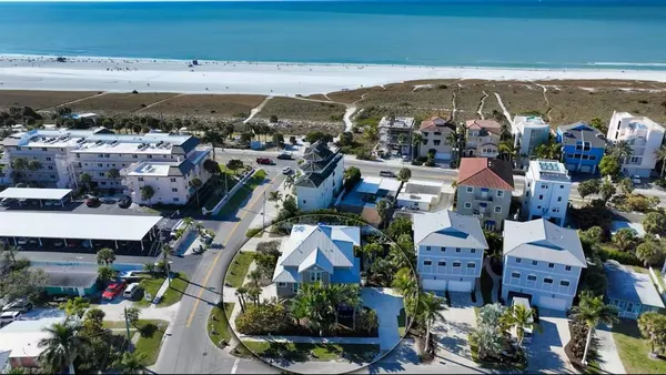 an aerial view of a city