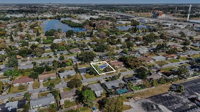 an aerial view of multiple house