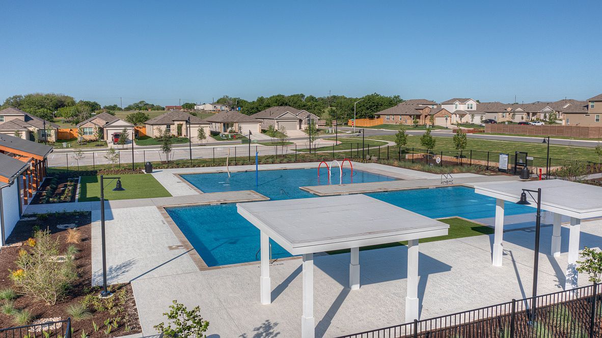 490 Evergreen Sumac Loop Kyle, TX 78640 - Photo 35 of 35 Community pool with a residential view and a patio
