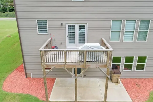 a view of a house with a deck