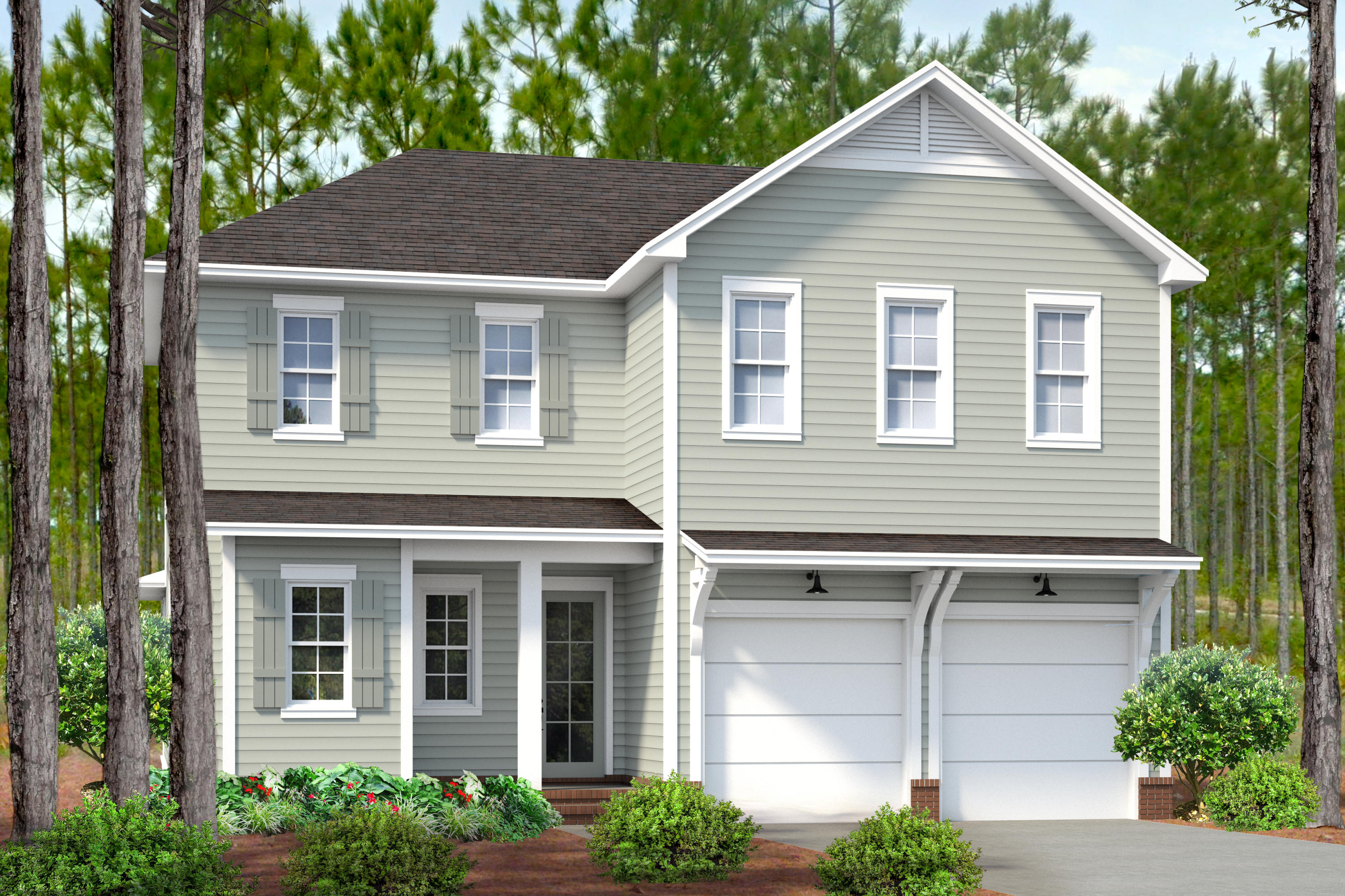 front view of a house and a yard