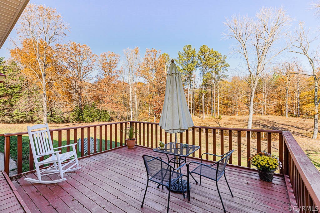 18162 Teman Road Beaverdam, VA 23015 - Photo 34 of 47 a view of a chairs on wooden deck