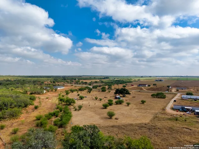 a view of a beach with a building