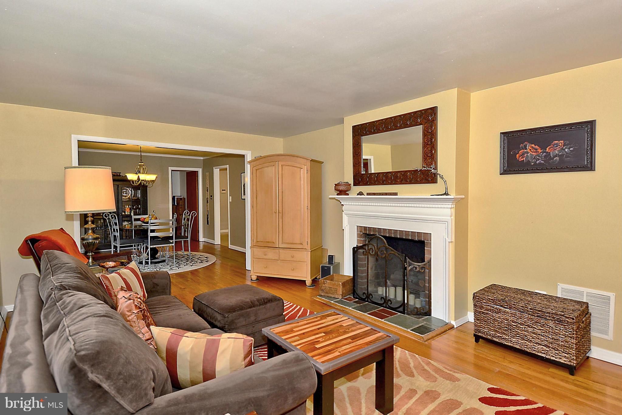904 Breezewick Road Towson, MD 21286 - Photo 8 of 30 Oversized Living Room includes woodburning FP