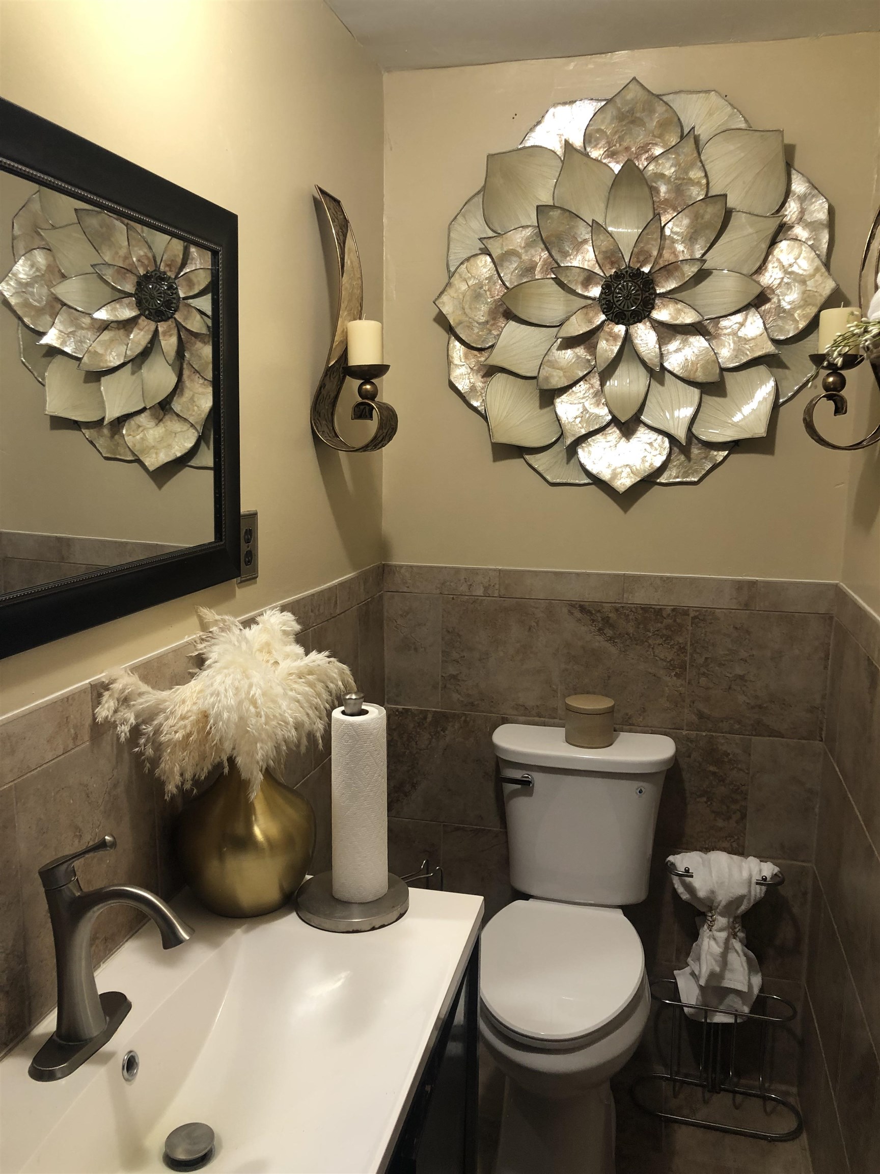 1563 Railton Road Memphis, TN 38111 - Photo 11 of 17 Bathroom featuring vanity, tile walls, and wainscoting