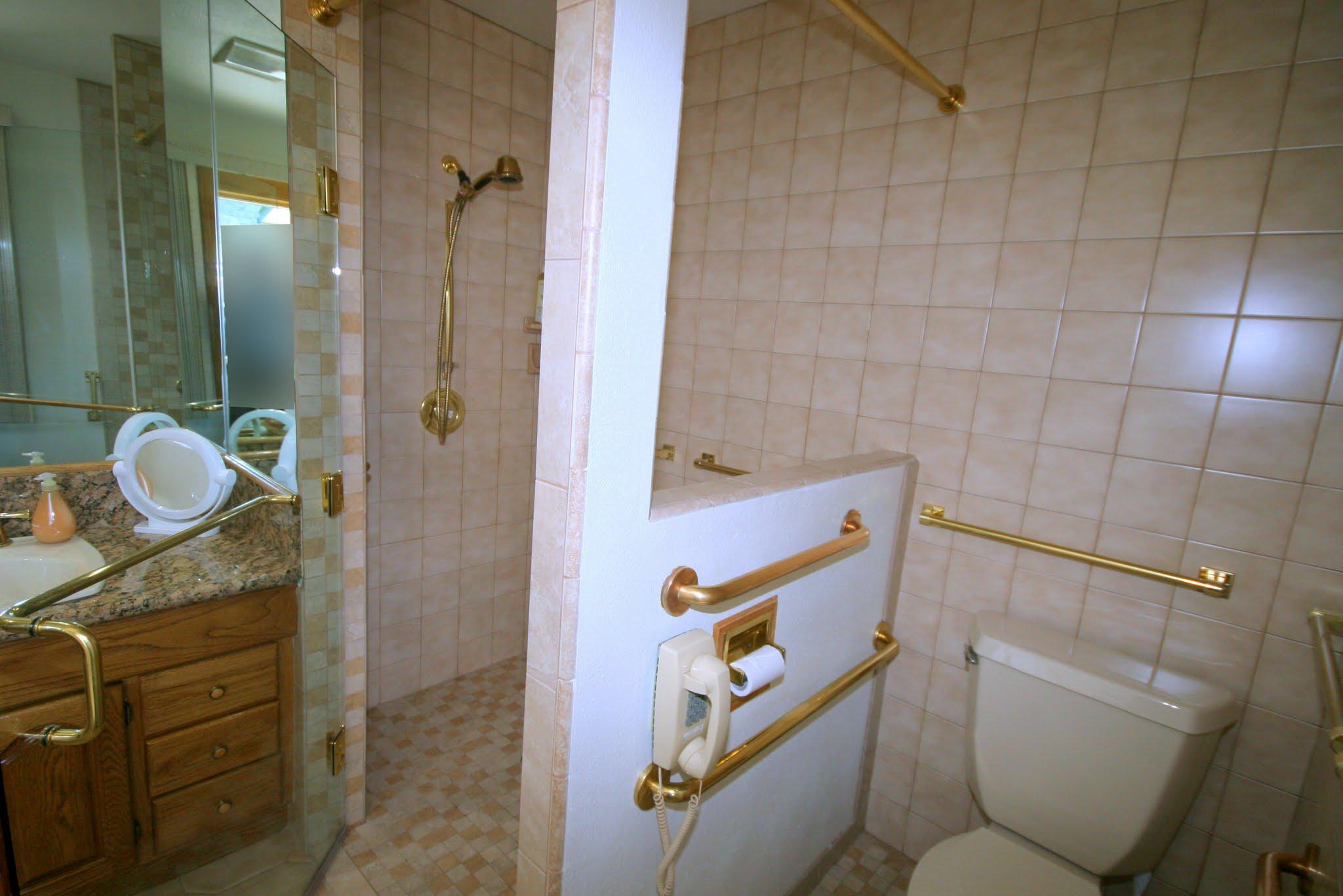 34421 Red Rover Mine Road Acton, CA 93510 - Photo 30 of 52 a bathroom with a granite countertop sink mirror vanity and toilet