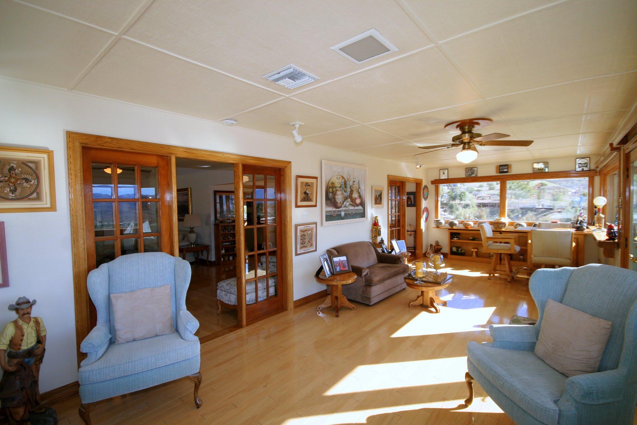 34421 Red Rover Mine Road Acton, CA 93510 - Photo 5 of 52 a living room with furniture kitchen view and a chandelier