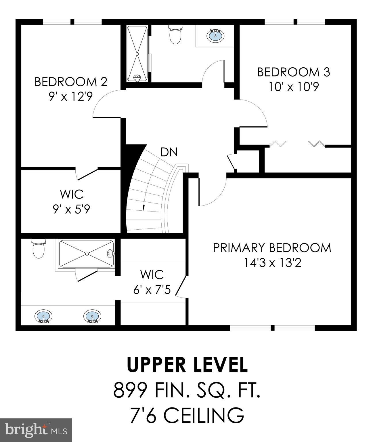 8523 Lakinhurst Lane Springfield, VA 22152 - Photo 74 of 76 Upper-level floor plan