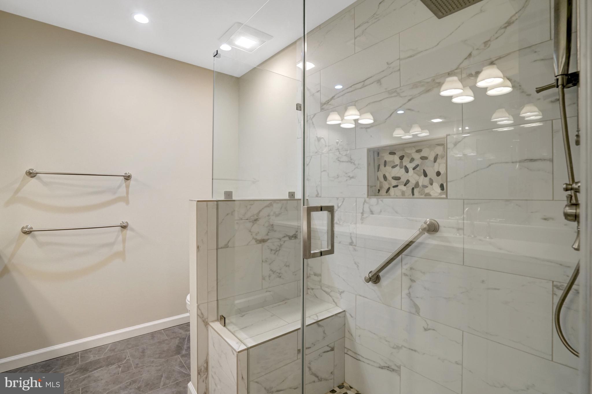 8523 Lakinhurst Lane Springfield, VA 22152 - Photo 33 of 76 Renovated bathroom w/ walk-in shower