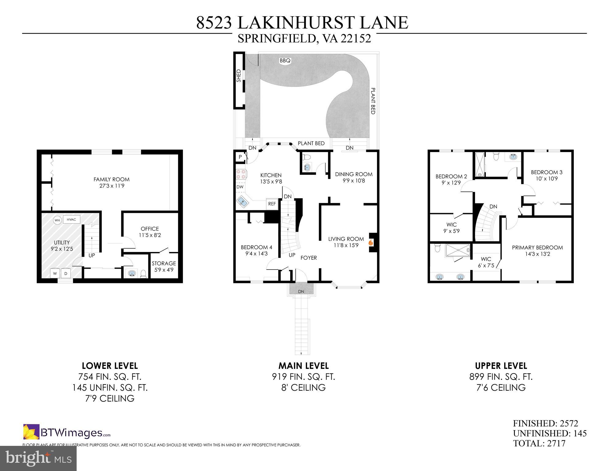 8523 Lakinhurst Lane Springfield, VA 22152 - Photo 76 of 76 Floor plan