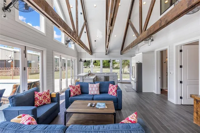 a view of swimming pool with lounge chair