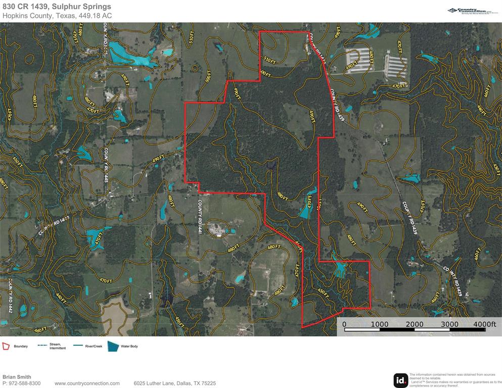 830 County Road 1439 Yantis, TX 75497 - Photo 39 of 40 Aerial Map of property showing approx. property line
