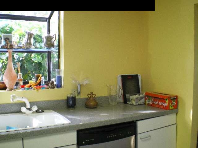 755 Haiku Road Haiku, HI 96708 - Photo 5 of 19 a kitchen with a sink a counter and a view of living room