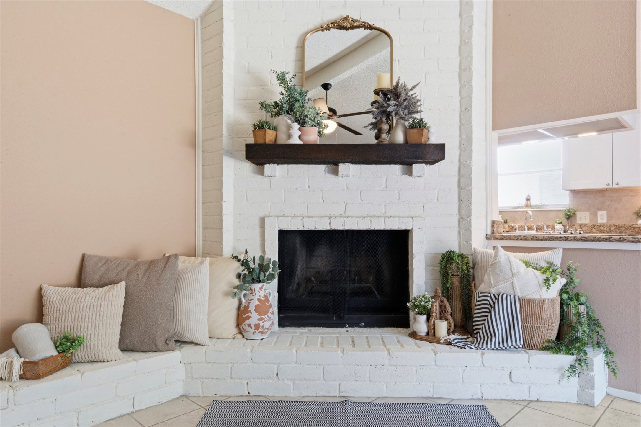 4019 Postwood Drive Spring, TX 77388 - Photo 5 of 50 a living room with furniture and a fireplace