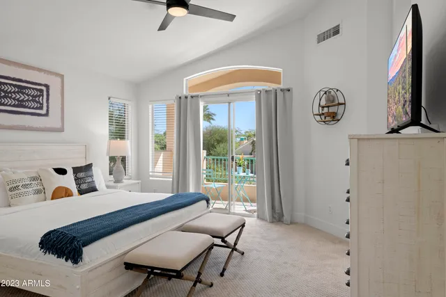 a view of a room with rack on the wall