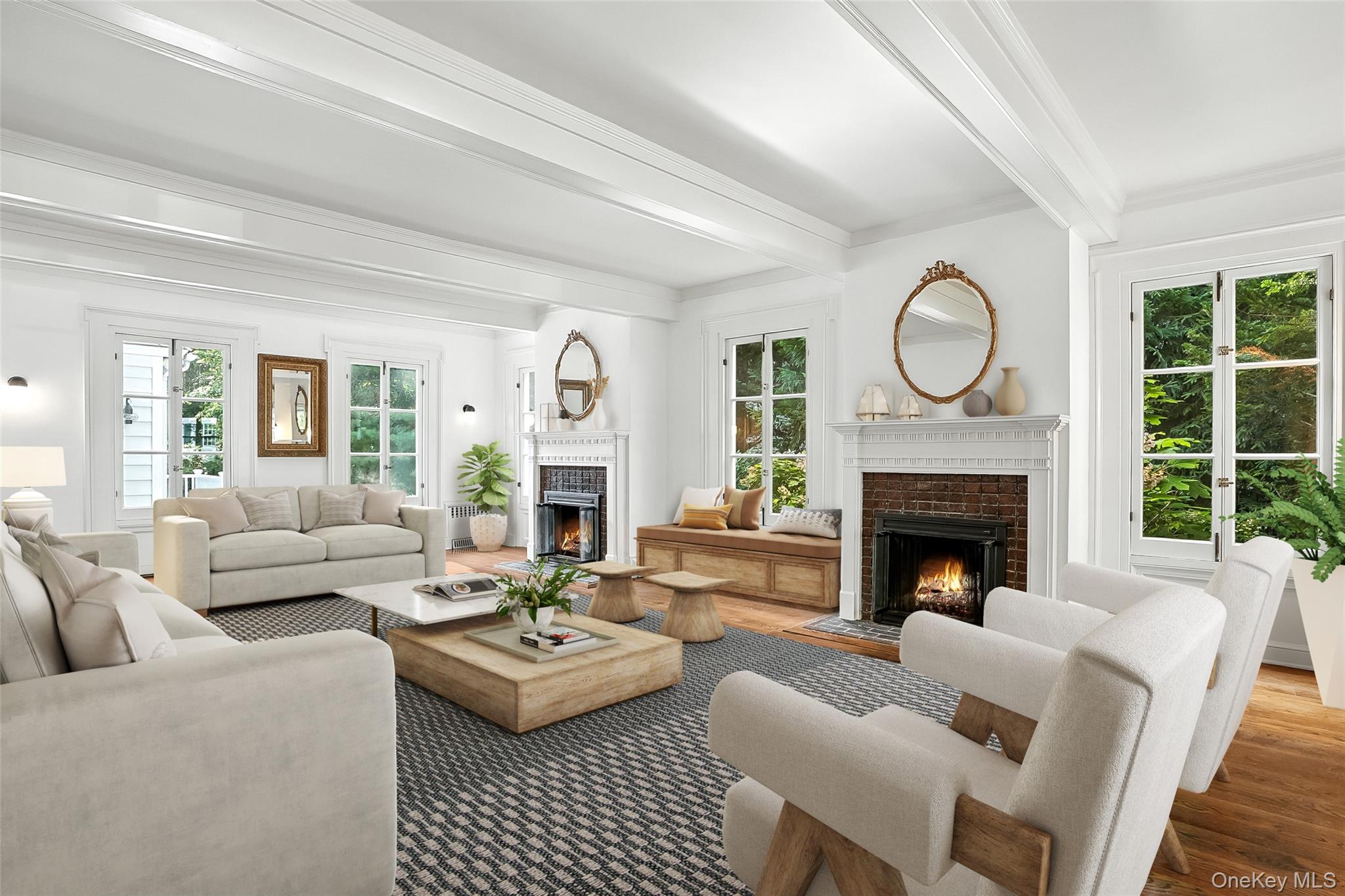 14 Mendota Avenue Rye, NY 10580 - Photo 5 of 33 a living room with furniture a fireplace and a large window