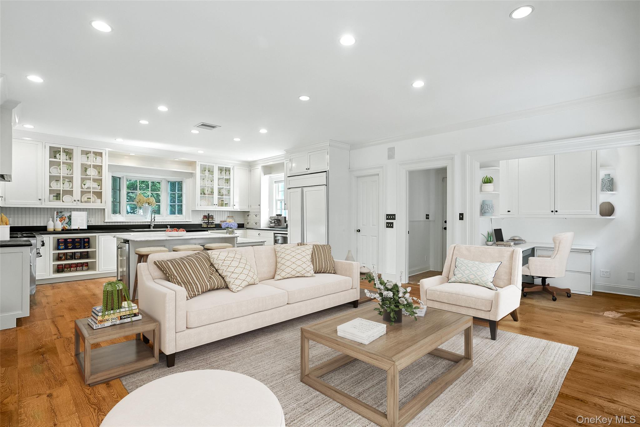 14 Mendota Avenue Rye, NY 10580 - Photo 9 of 33 a living room with furniture and view of kitchen