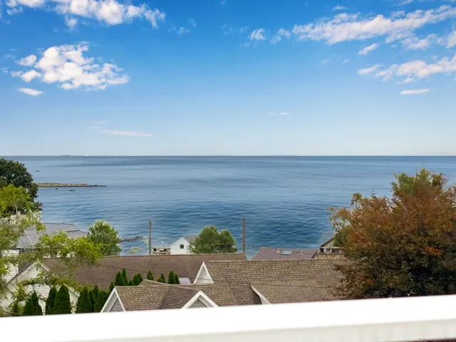 a view of an ocean and beach