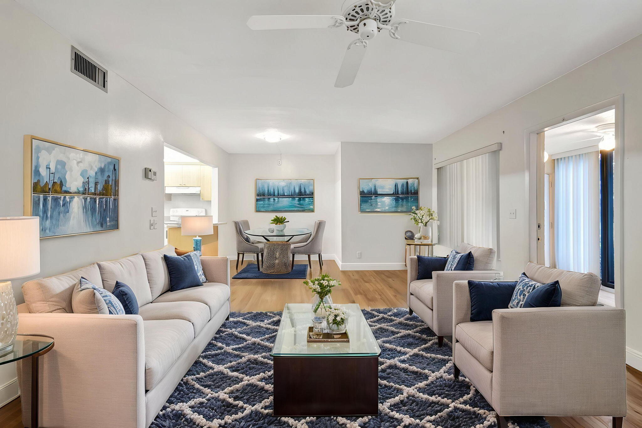 335 Knotty Pine Circle, Unit A1 Greenacres, FL 33463 - Photo 5 of 31 Virtual Stage - Living/Dining Area