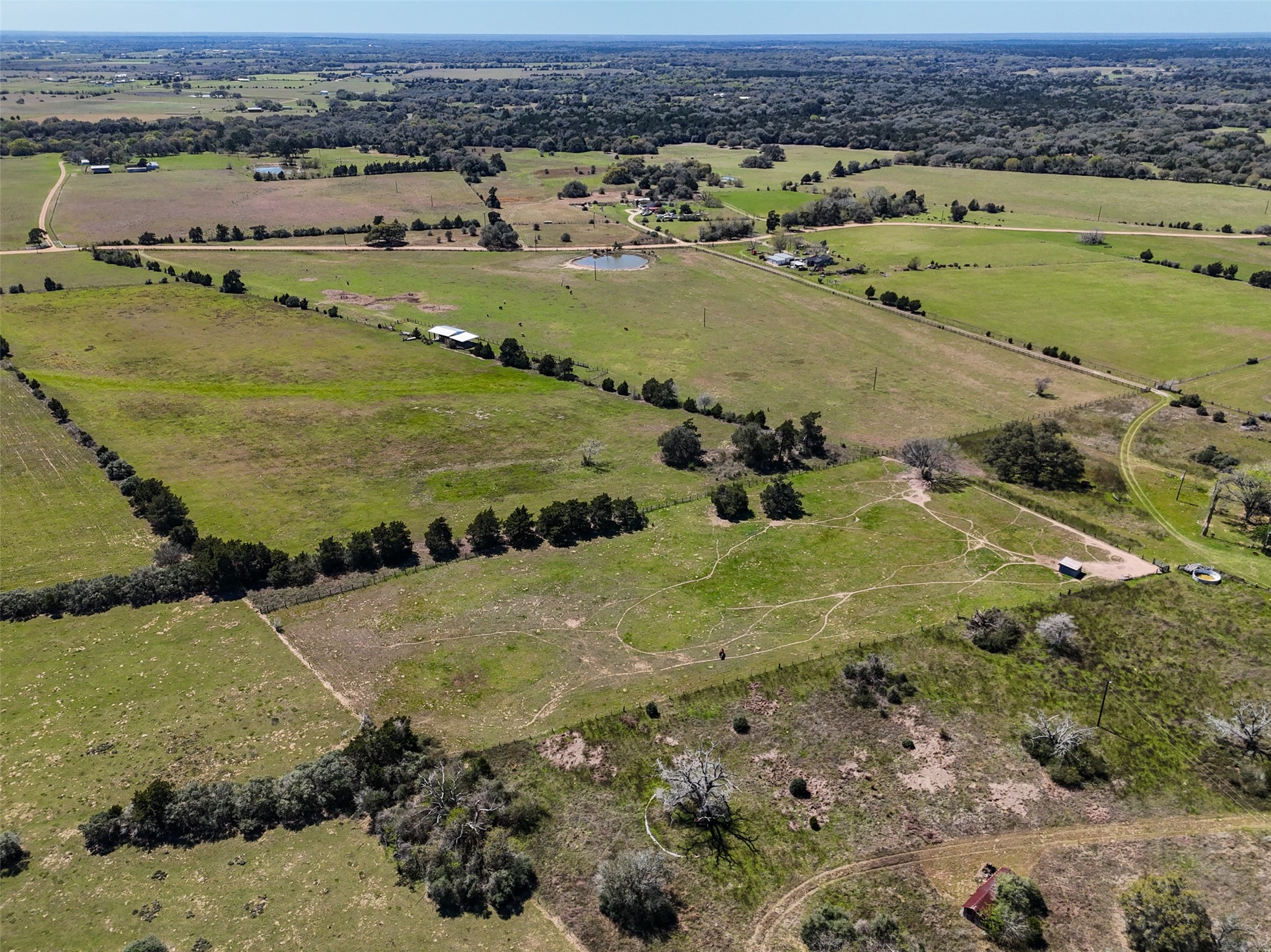 1 Reitz Quinn Road Cat Spring, TX 78933 - Photo 3 of 12 an aerial view of a houses with a yard
