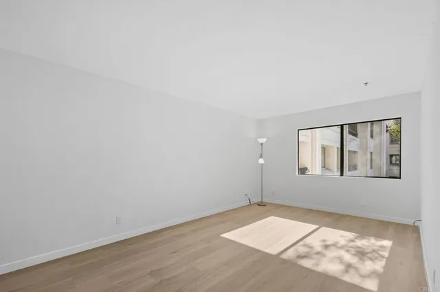 an empty room with a window