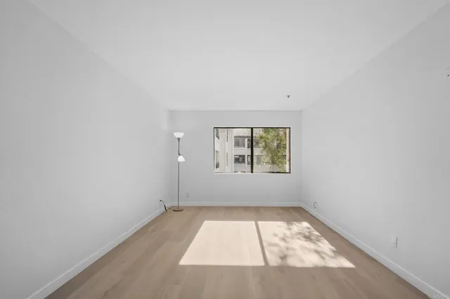 an empty room with a window