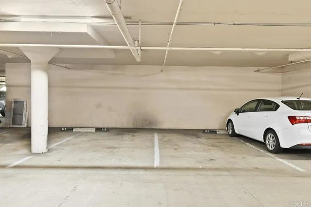 a view of parking garage