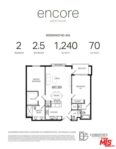 $9,000 | 505 South Barrington Avenue, Unit 303, Los Angeles, CA 90049