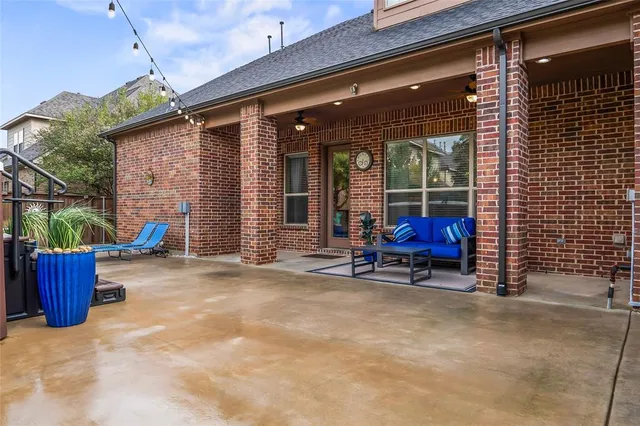 a view of a room with furniture and outdoor space