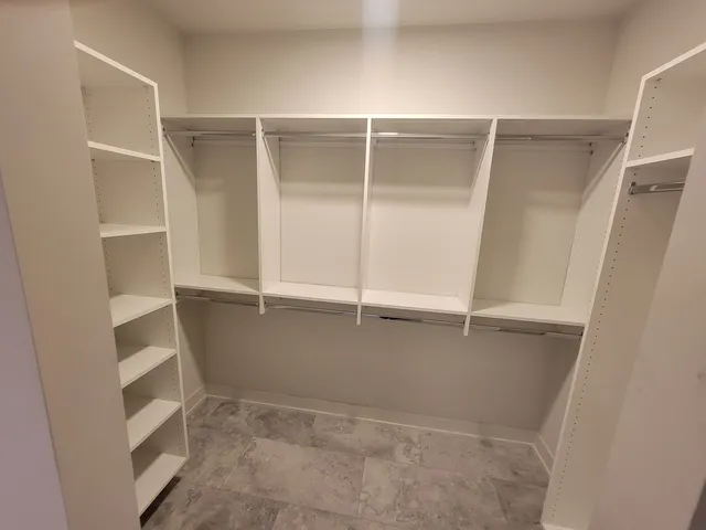 view of an empty walk in closet