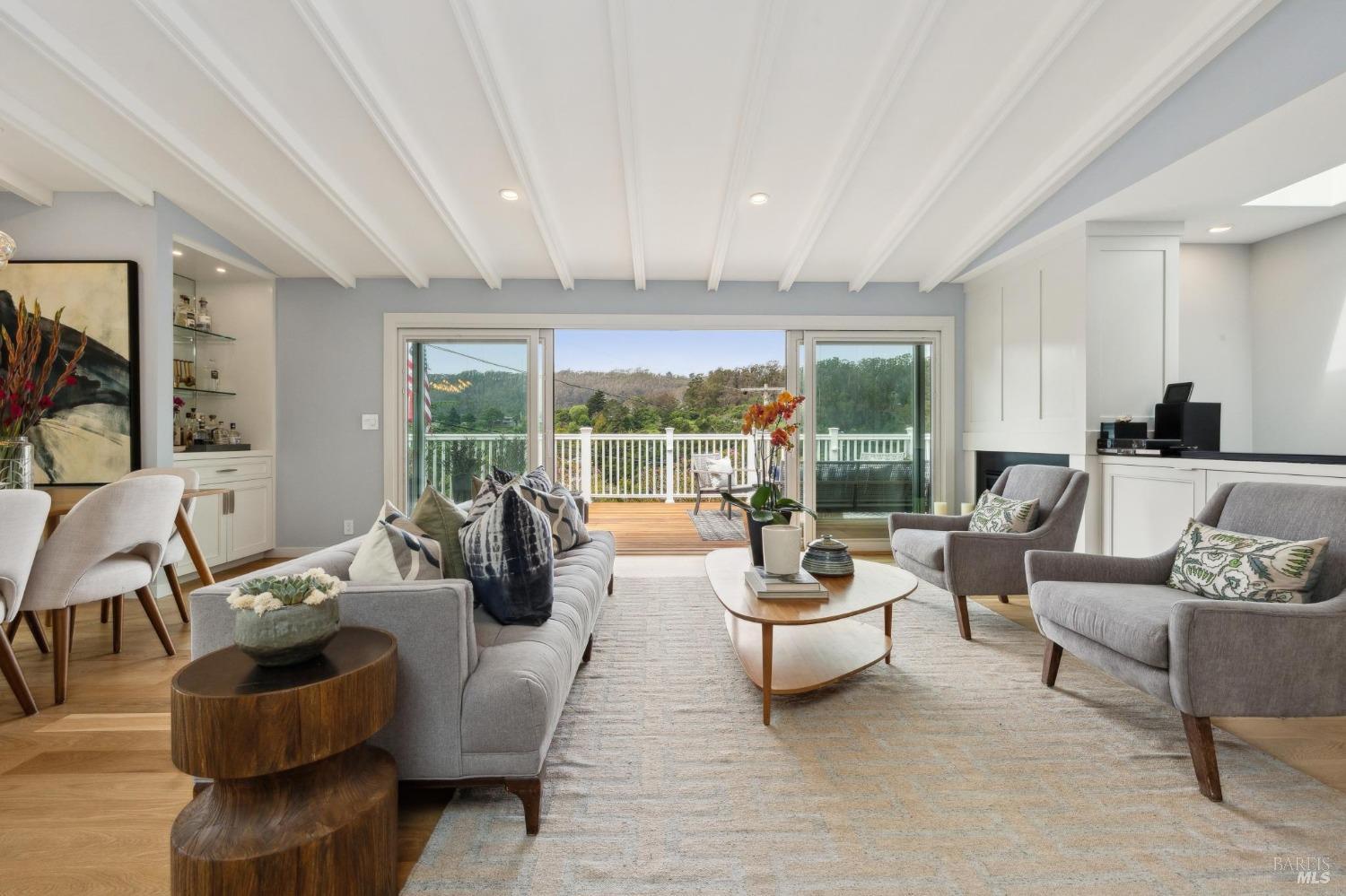 533 Pine Crest Road Mill Valley, CA 94941 - Photo 10 of 99 a living room with furniture and a large window