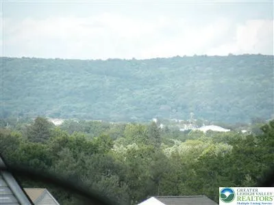 a view of a dry yard with mountains