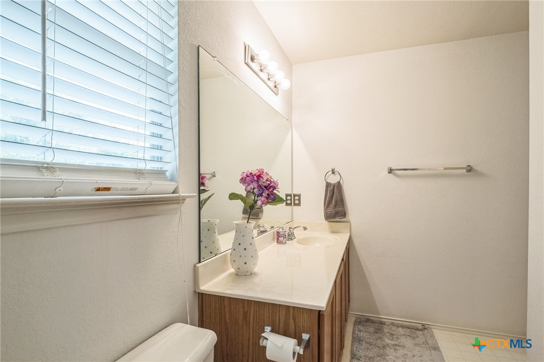101 Cannery Cove Leander, TX 78641 - Photo 22 of 40 a bathroom with a sink toilet and mirror