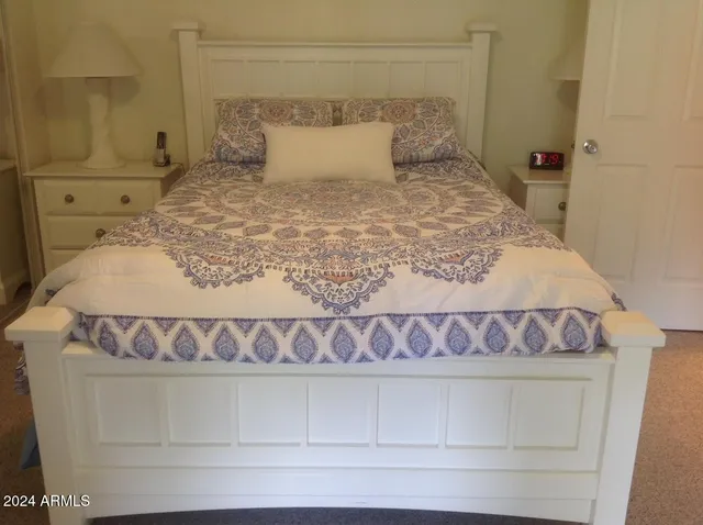 a view of a wooden door