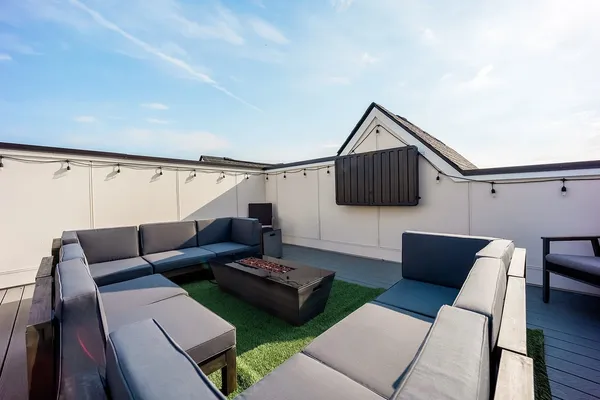 a view of a couches in the patio