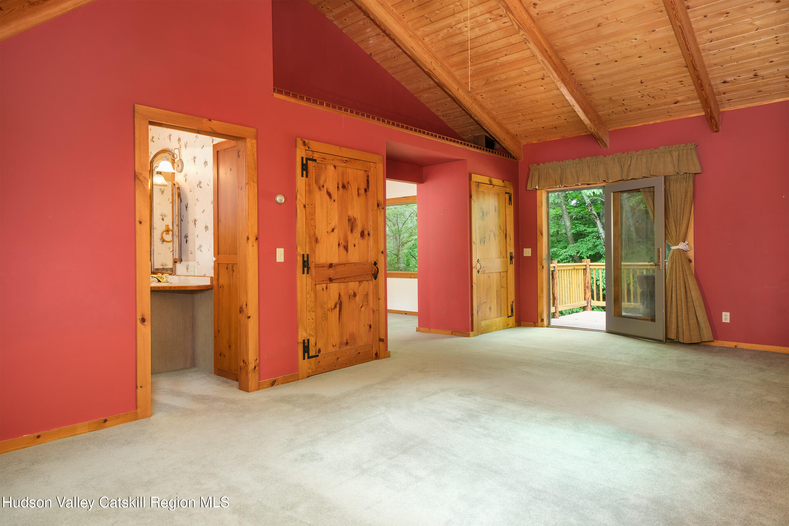 135 Sparrowhawk Lake Road Schenevus, NY 12155 - Photo 29 of 71 028 - Primary Suite view to deck hottub-