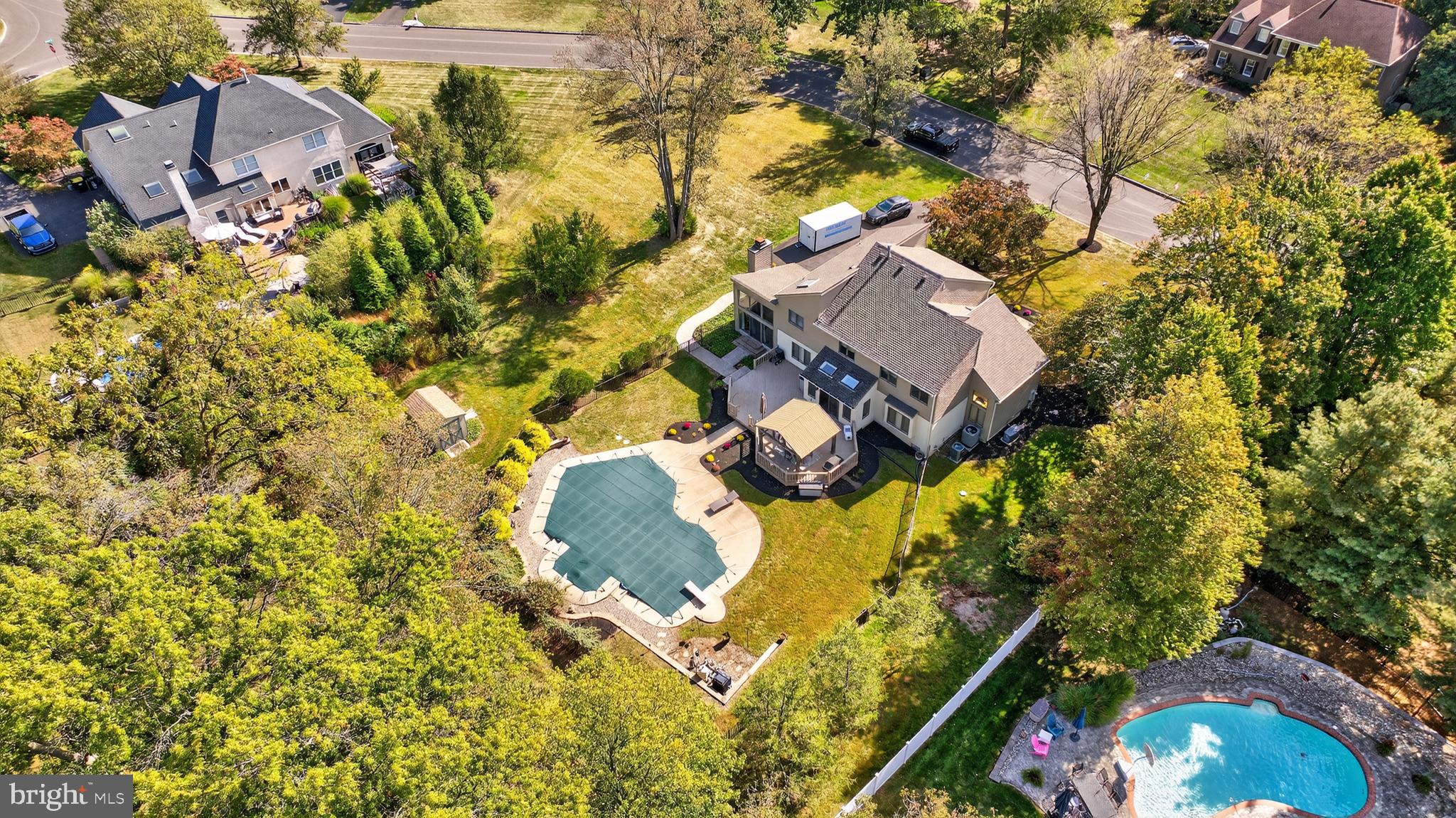 301 Windy Run Road Doylestown, PA 18901 - Photo 41 of 51 an aerial view of residential house with swimming pool