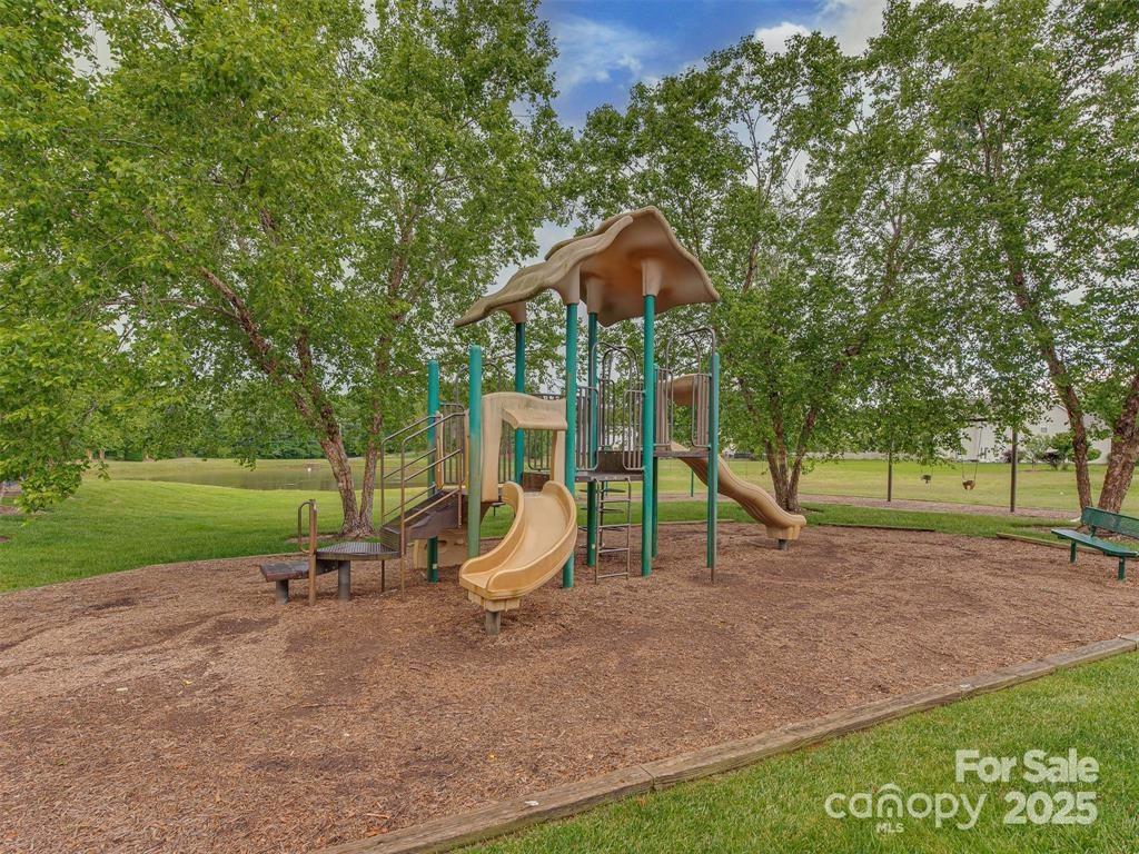 5607 Fulton Ridge Drive Indian Trail, NC 28079 - Photo 42 of 45 a view of a house with a backyard and a slide