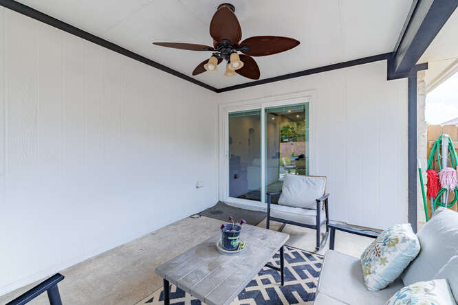 213 Chandler Crossing Trail Round Rock, TX 78665 - Photo 26 of 34 View of patio / terrace with a ceiling fan