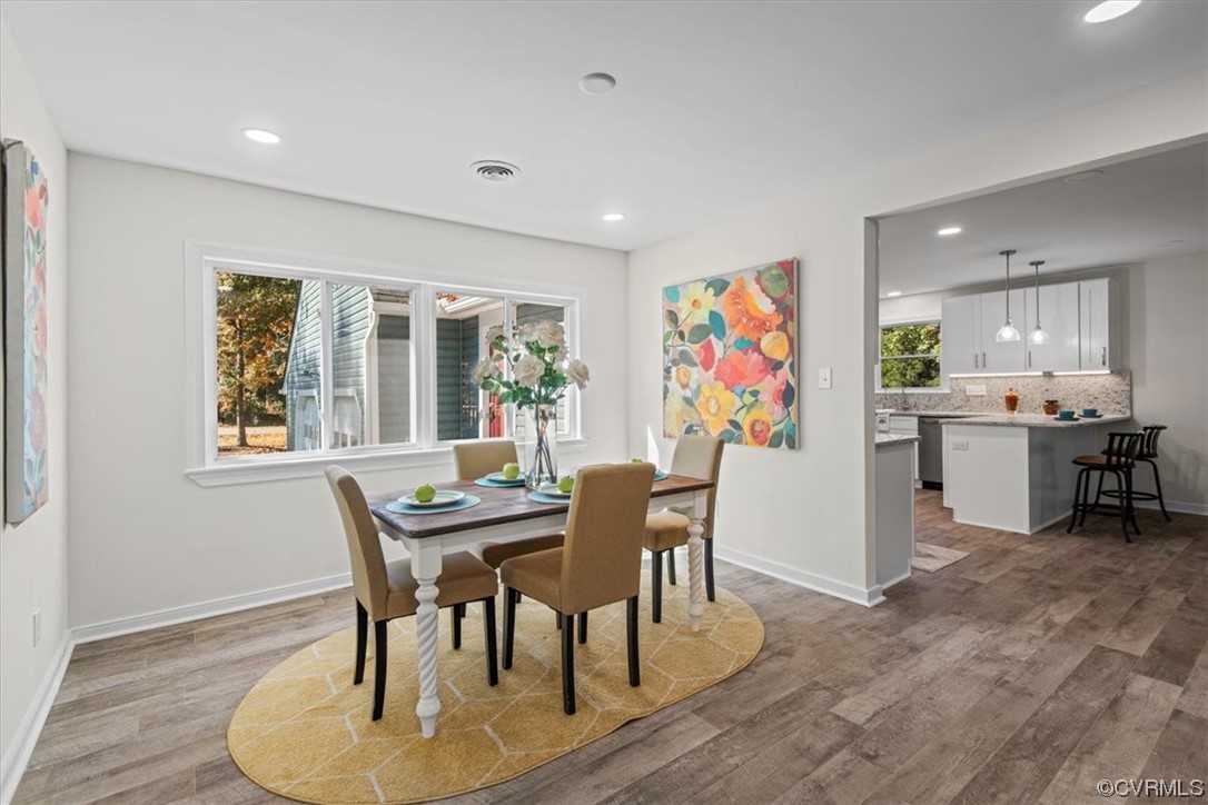 13109 Bluemont Road Chester, VA 23831 - Photo 11 of 50 a view of a dining room with furniture kitchen and wooden floor
