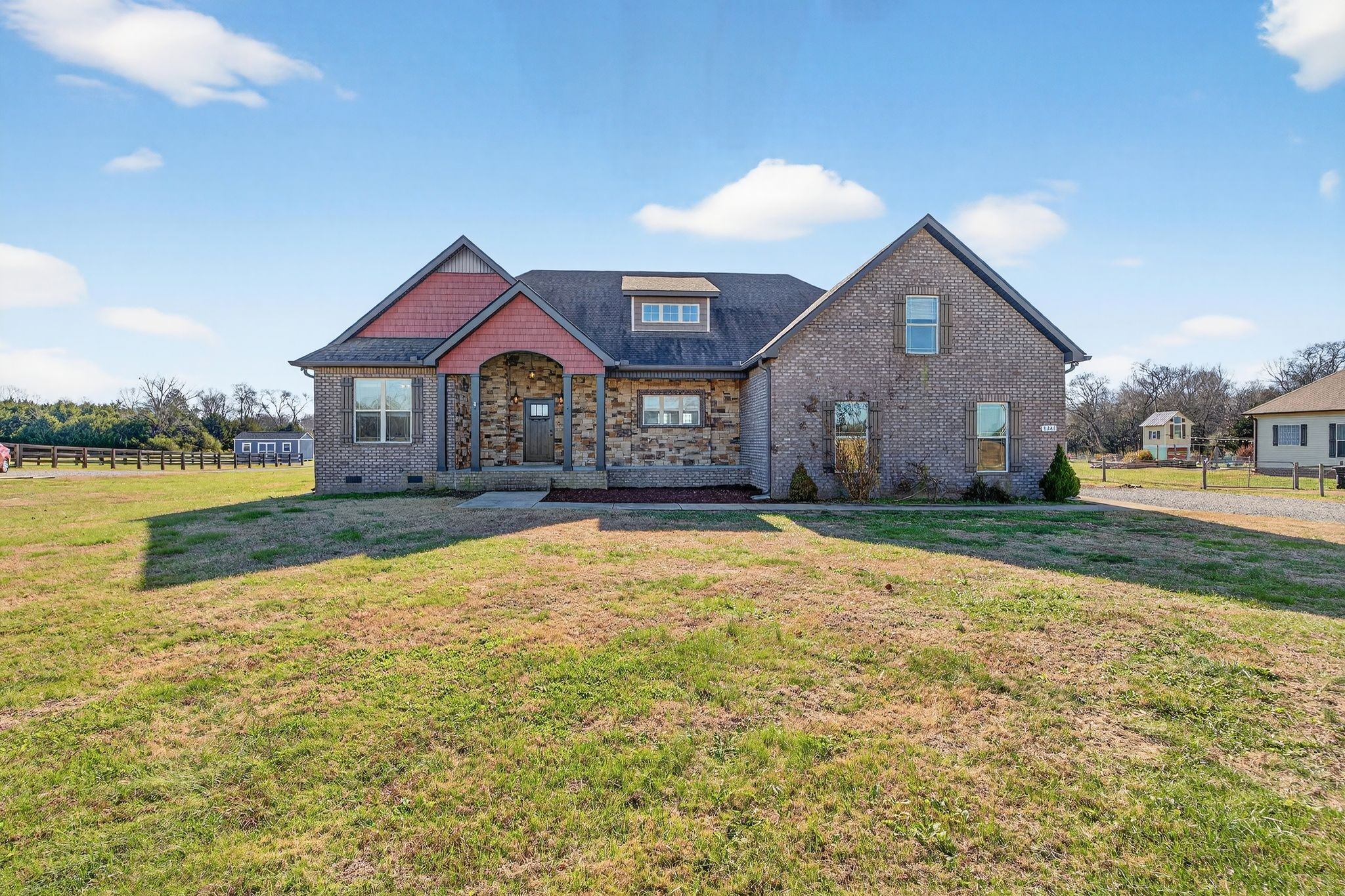 1347 Neil Road Chapel Hill, TN 37034 - Photo 4 of 36 a front view of house with yard and lake view