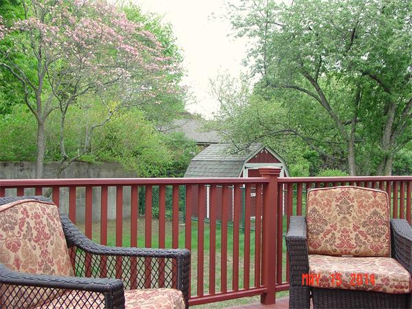 43 Johnson Road Arlington, MA 02474 - Photo 13 of 13 a view of roof deck with furniture and trees around
