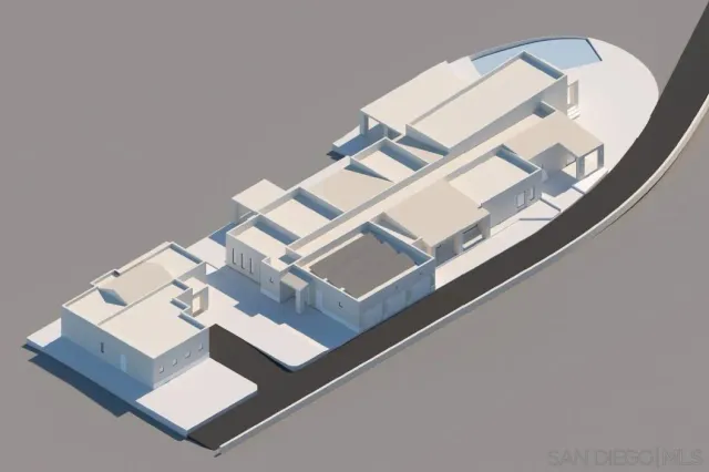 a plant is in front of a building