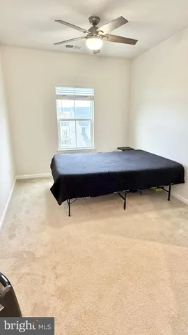 a room with a table and window