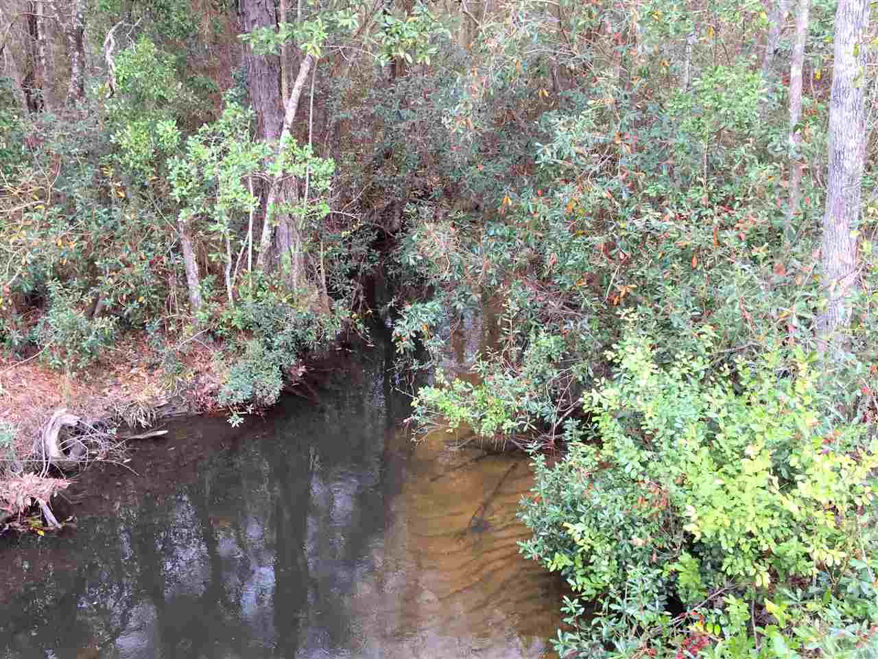 White sandy bottom creek on property.