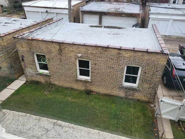 a aerial view of a house
