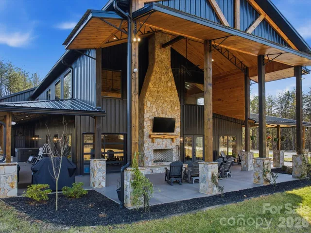 a view of a house with patio